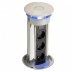 ASA Versalux (3 розетки + USB.5V (А+А), обробка - хром, чорний) ASA Versalux (3 розетки + USB.5V (А+А), обробка - хром, чорний)