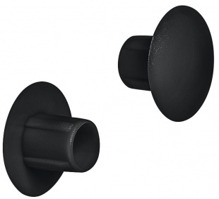 Крышка d=5мм, черный (пластик) D 10mm шляпа