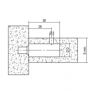 Стяжка скрытая M6 d=12, L=28мм (стар.A.GN501.12.37.00)
