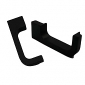 Заглушка открытая к профилю Gola, левая, под LED-подсветку, черный (алюм.)