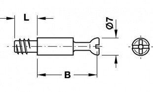 Болт МФ В=34, L=8, D=5 (голый)